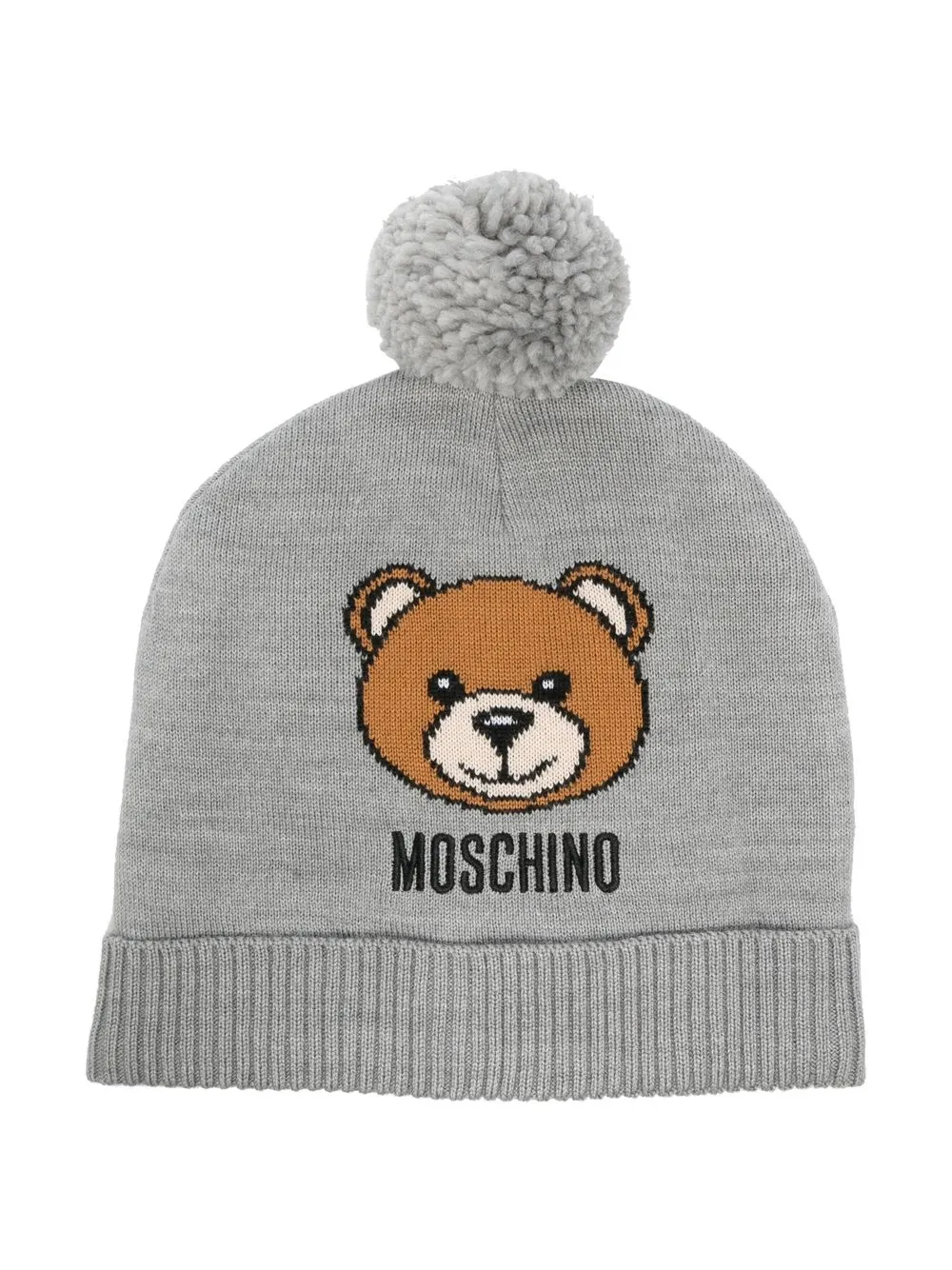 

Moschino Kids boina con logo estampado - Gris