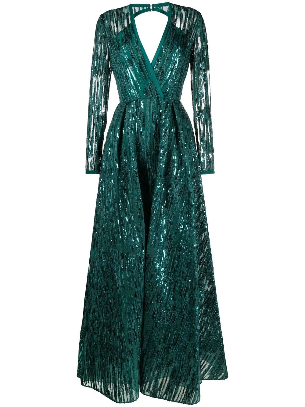 

Elie Saab vestido bordado con lentejuelas - Verde