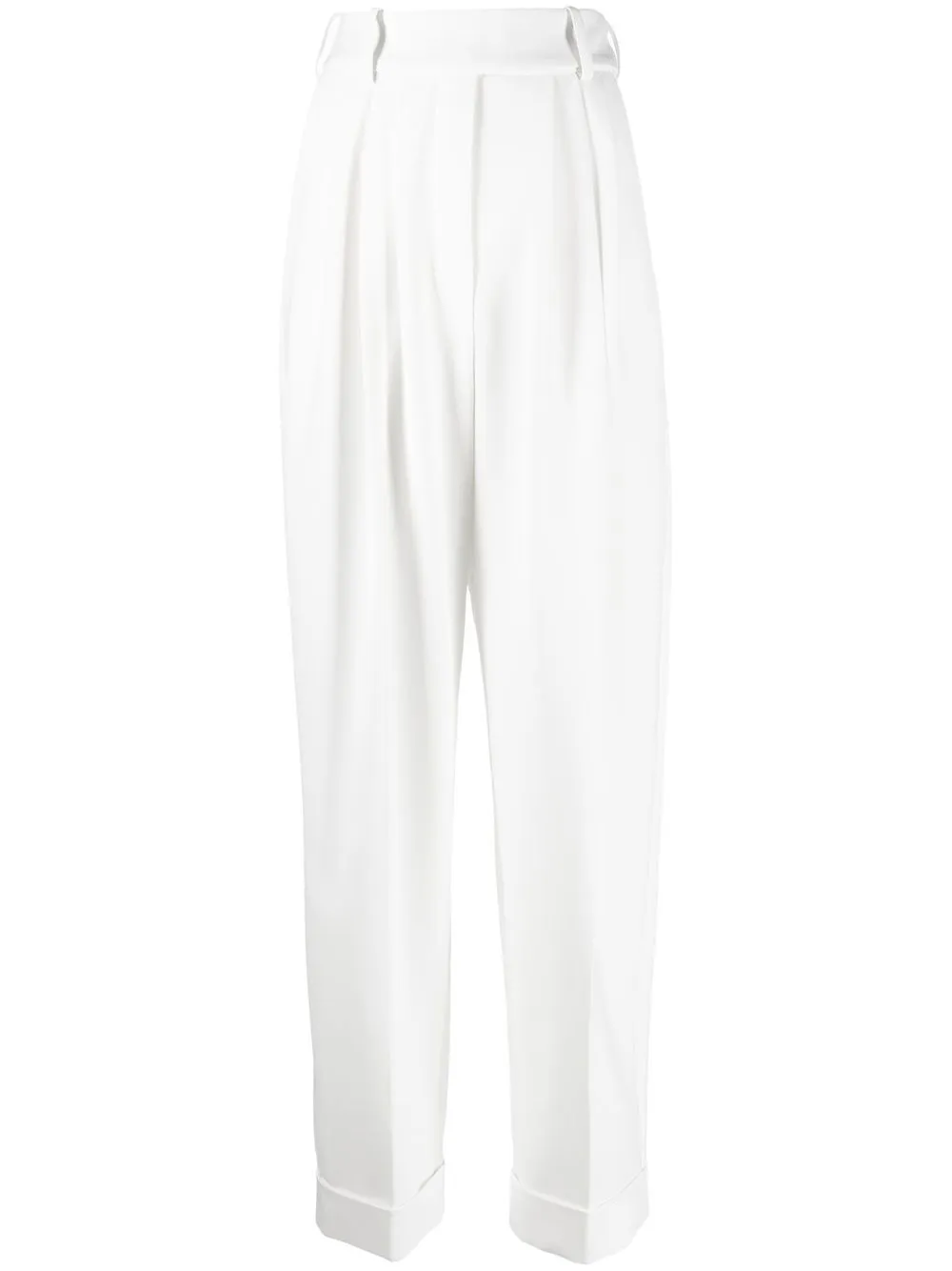 

Alexandre Vauthier pantalones boyfriend con tiro alto - Blanco