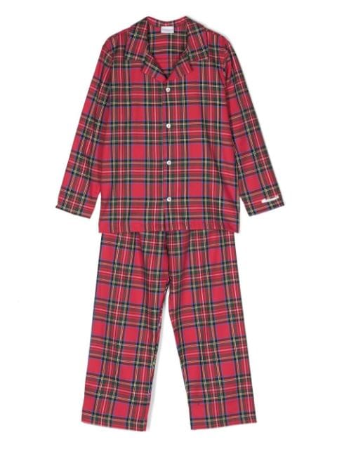 La Perla Kids pyjama à motif tartan 