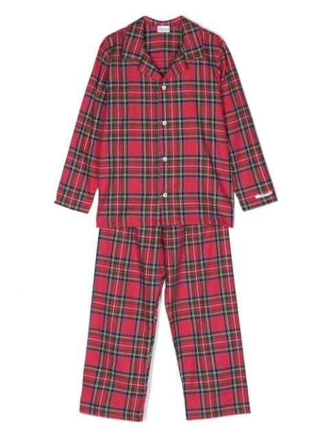 La Perla Kids - tartan long-sleeve pyjamas