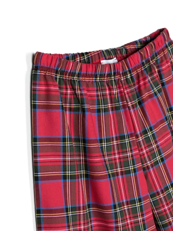 La Perla Kids Pigiama Con Motivo Tartan Rosso FARFETCH IT