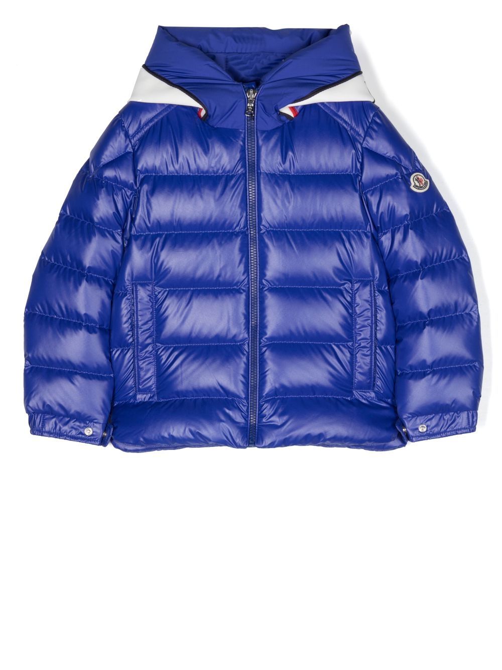 Moncler Enfant logo-print hooded jacket - Blue