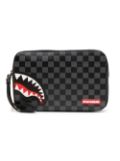 sprayground kid checked clutch bag - Black