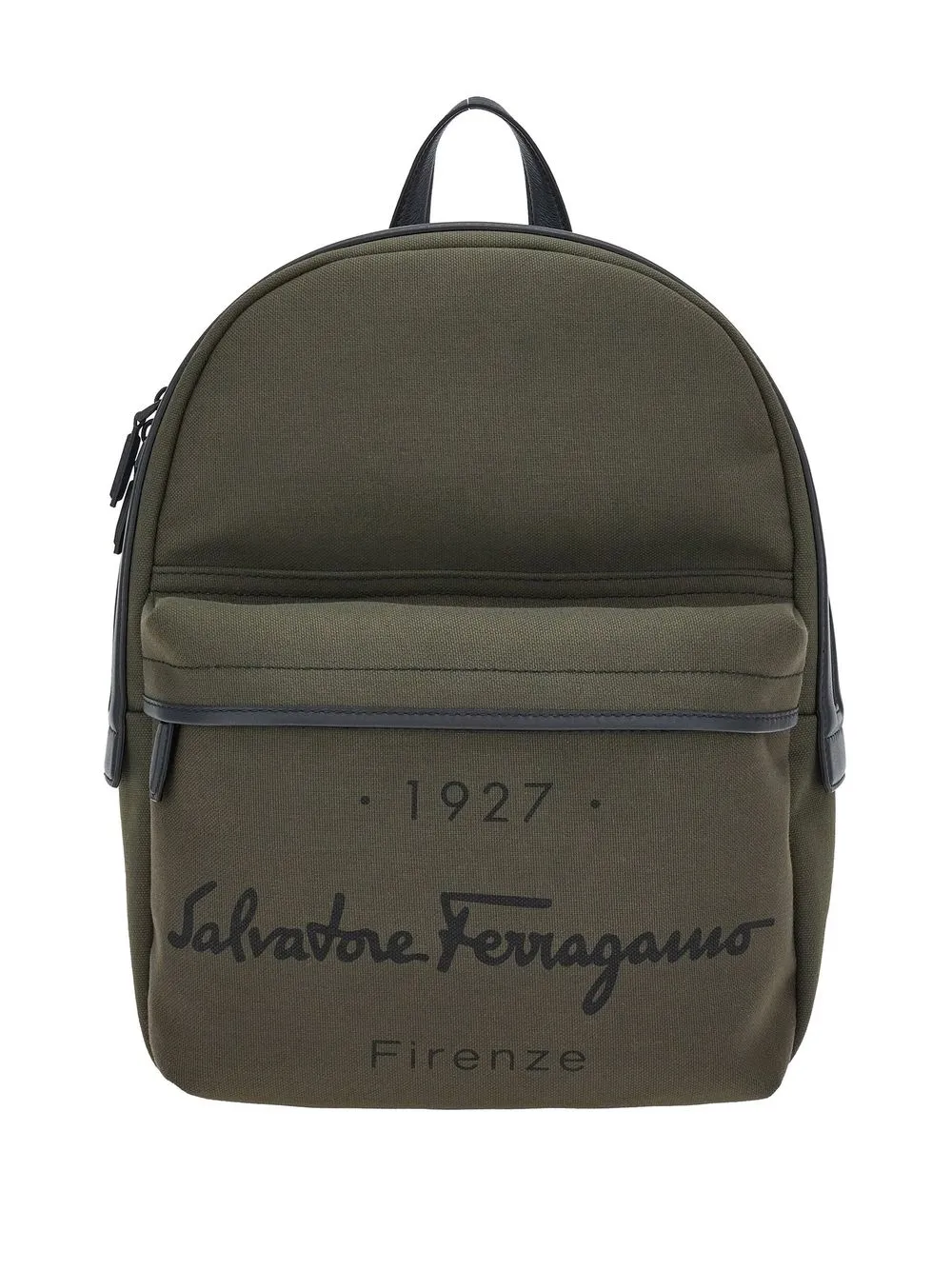 

Ferragamo 1927 Signature logo-print backpack - Green