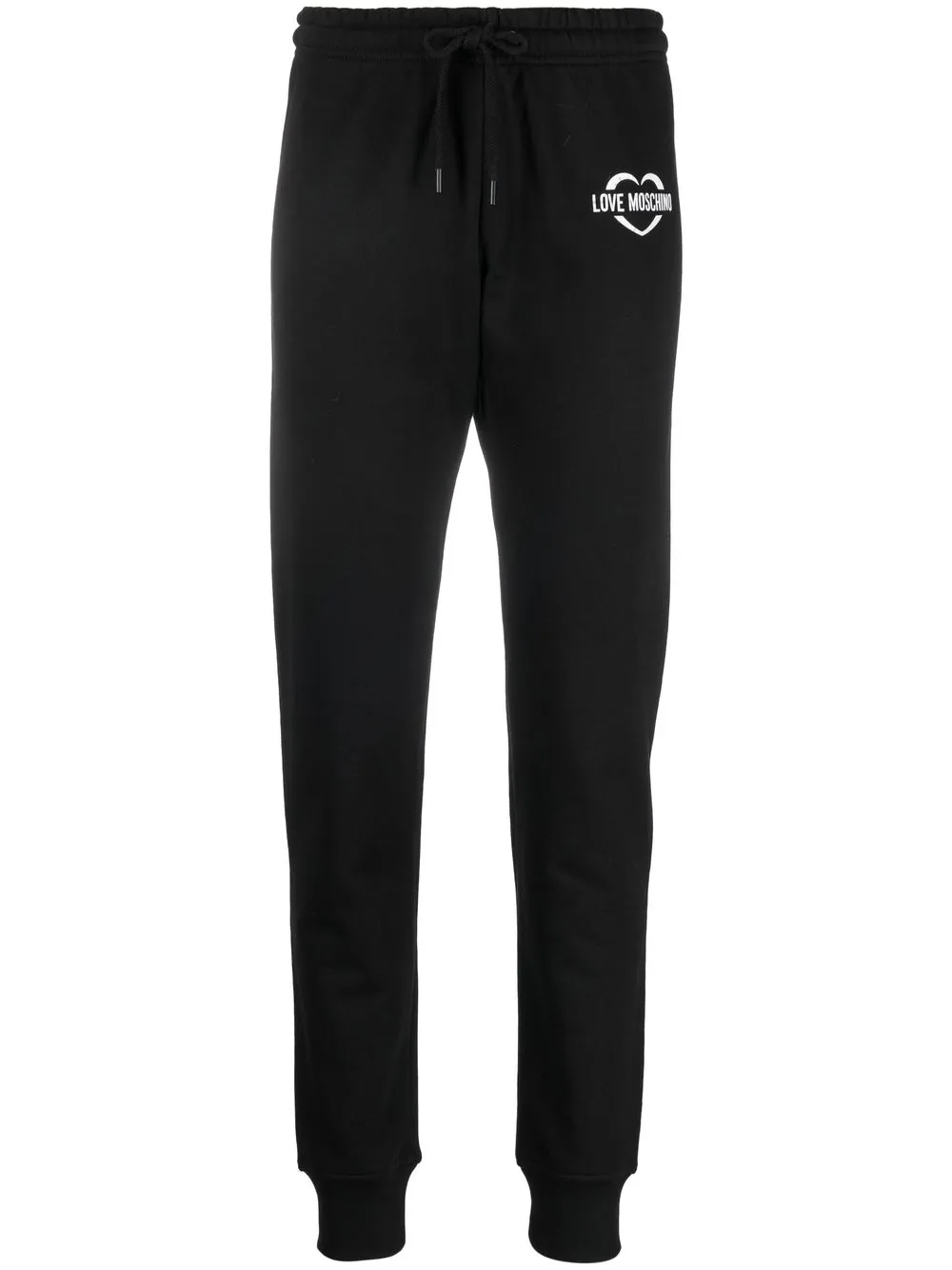 

Love Moschino pants con logo estampado y cordones en la pretina - Negro