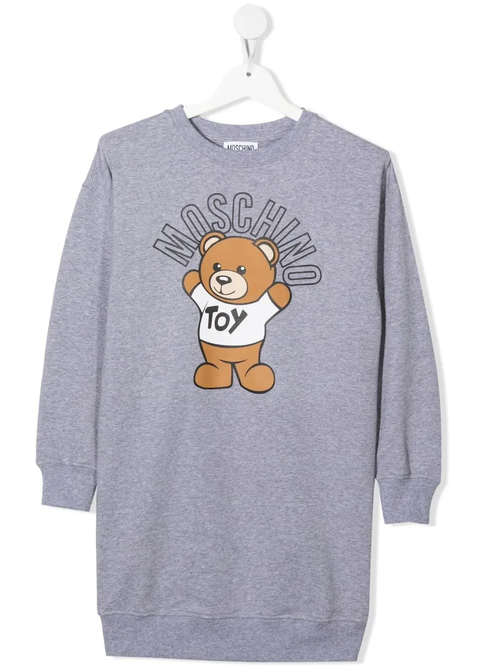 

Moschino Kids vestido tipo suéter con motivo Teddy Bear - Gris