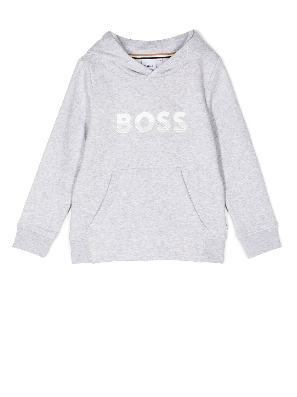 BOSS Kidswear logo-print cotton hoodie - Grey