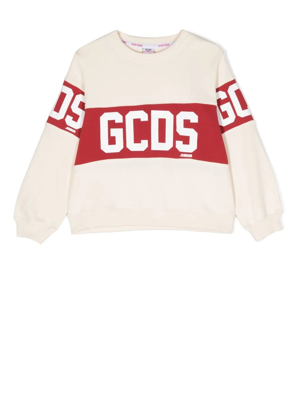 

Gcds Kids sudadera con franjas del logo - Neutro