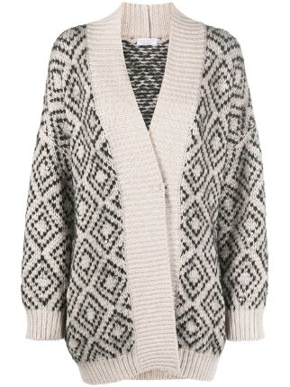 Brunello Cucinelli diamond-pattern V-neck Cardigan - Farfetch