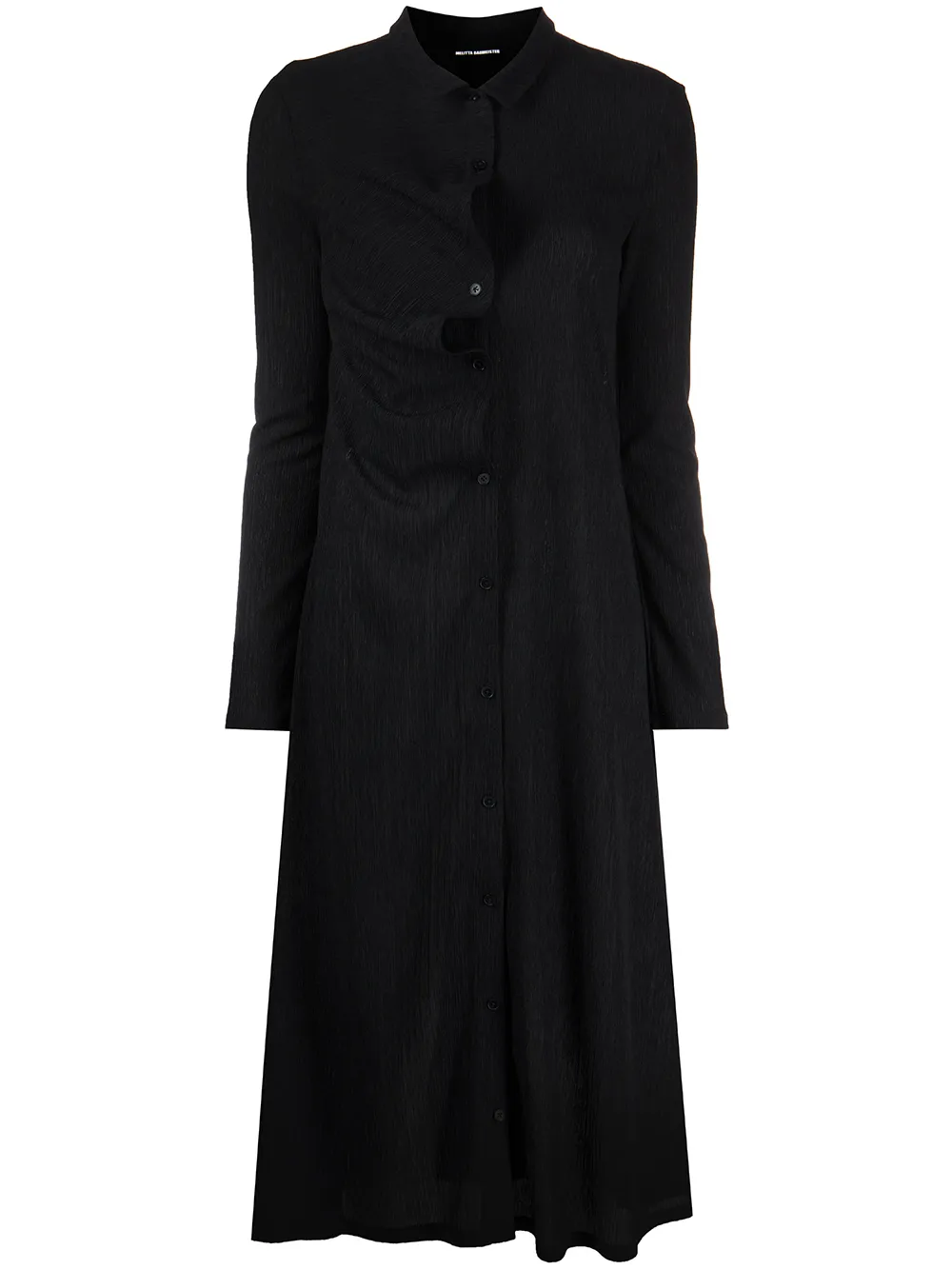 

Melitta Baumeister ruched buttoned midi dress - Black