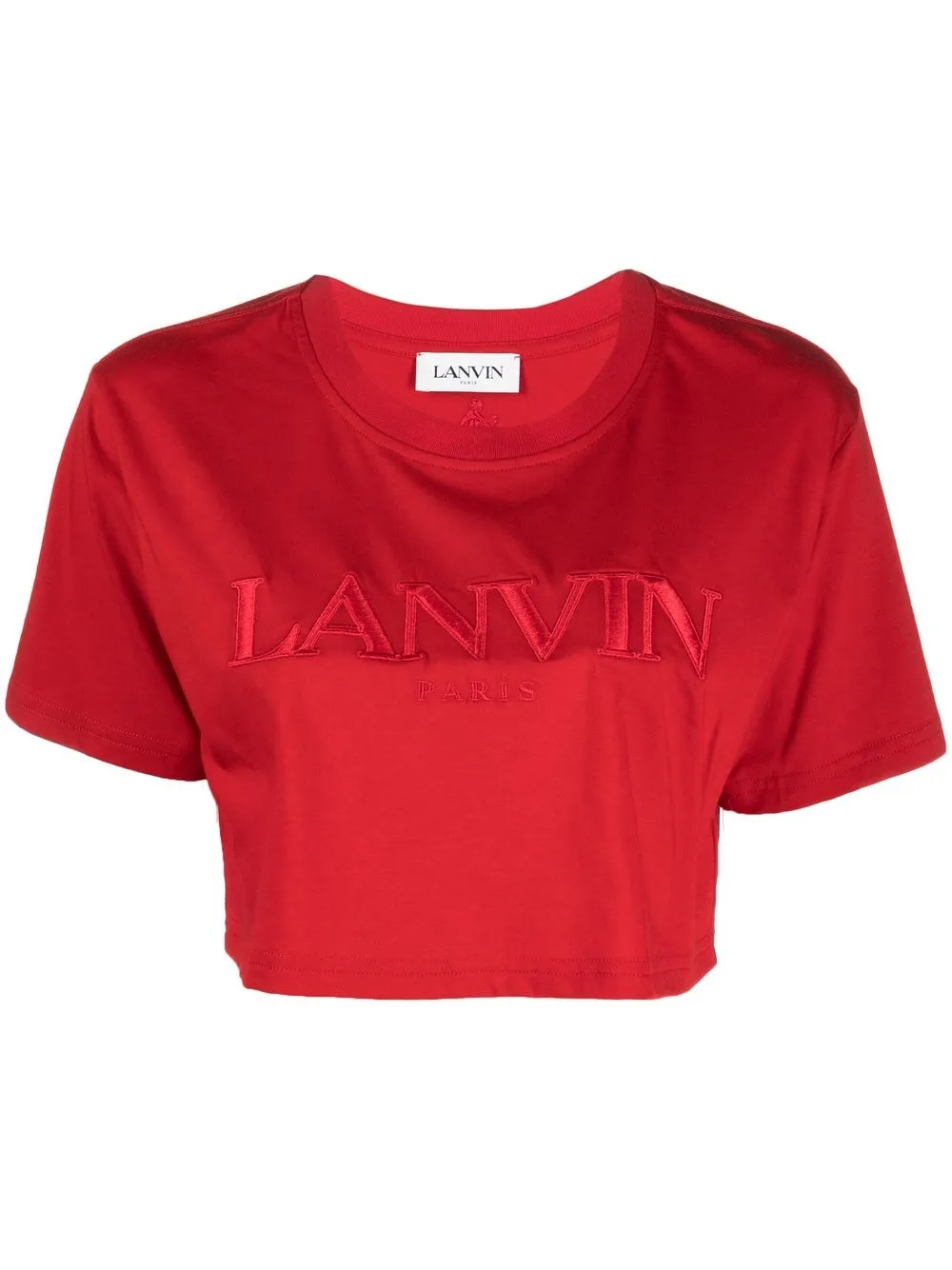 

Lanvin playera corta con logo bordado - Rojo