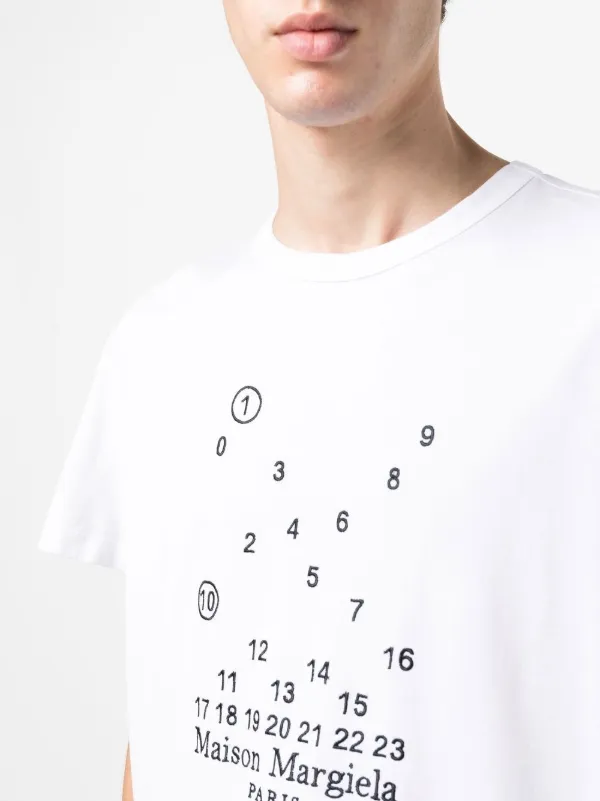 Maison Margiela Numeric logo-embroidered T-shirt - Farfetch