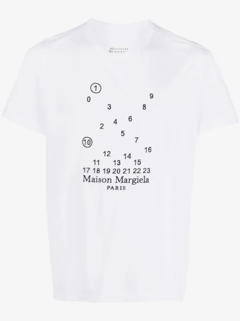 Maison Margiela футболка Numeric с вышитым логотипом