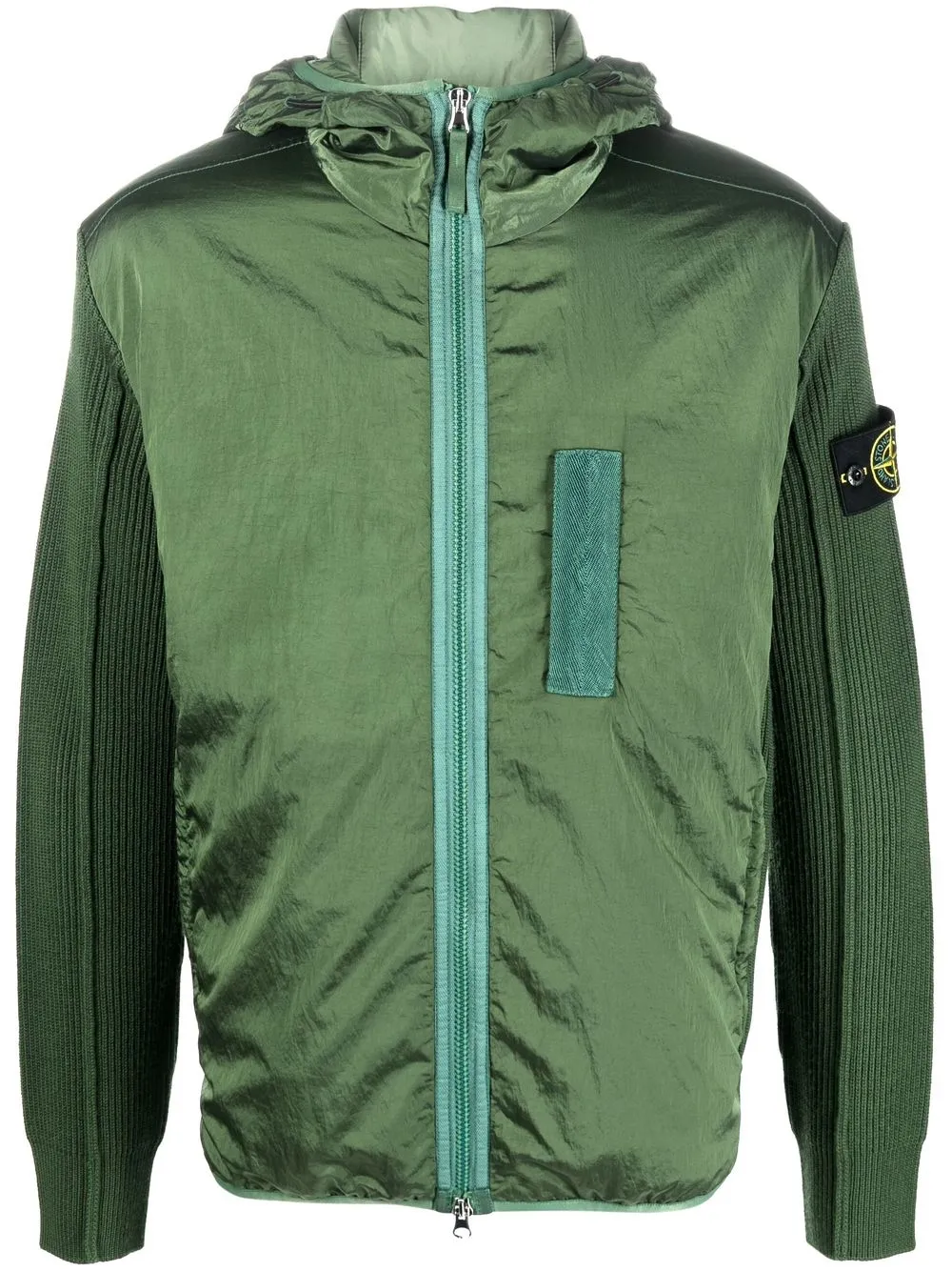 

Stone Island chamarra con capucha y cierre - Verde