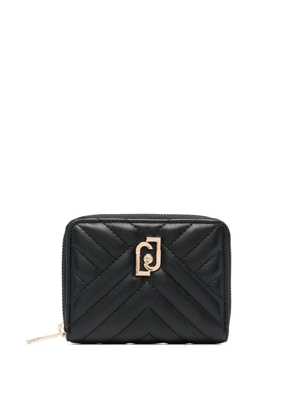 

LIU JO quilted logo-plaque wallet - Black