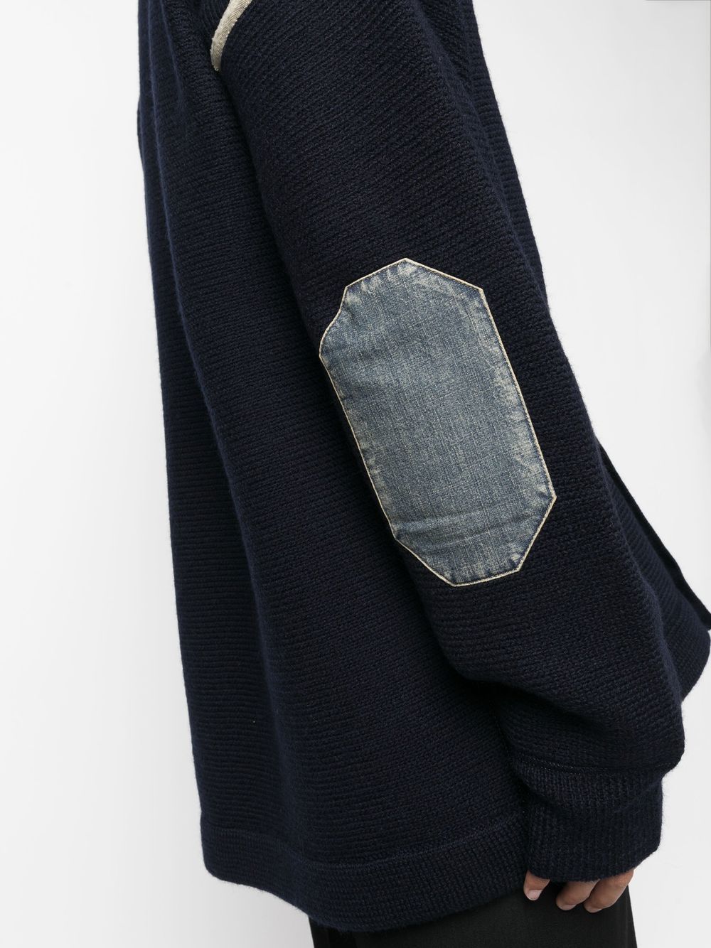 Maison Margiela elbow-patch Detail Cardigan - Farfetch