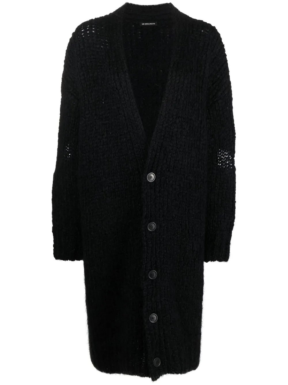 

Ann Demeulemeester slit-sleeve chunky-knit cardigan - Black