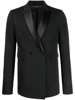 ジャケット SAPIO DOUBLE BREASTED BLAZER JACKET SAPIO double-breasted Tailored Blazer | Black | FARFETCH
