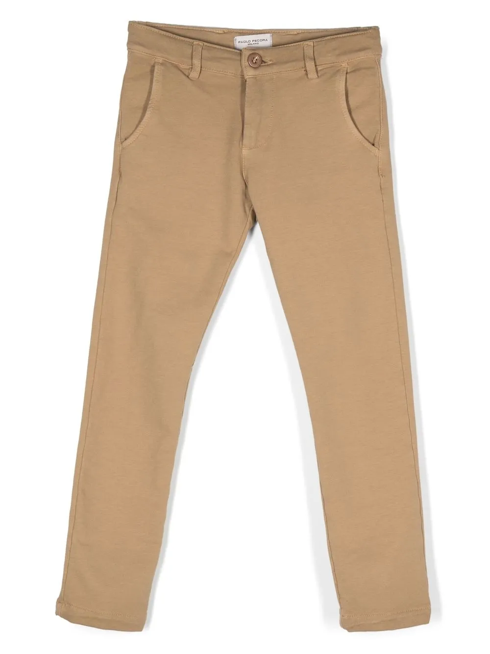 

Paolo Pecora Kids cotton slim-fit trousers - Brown