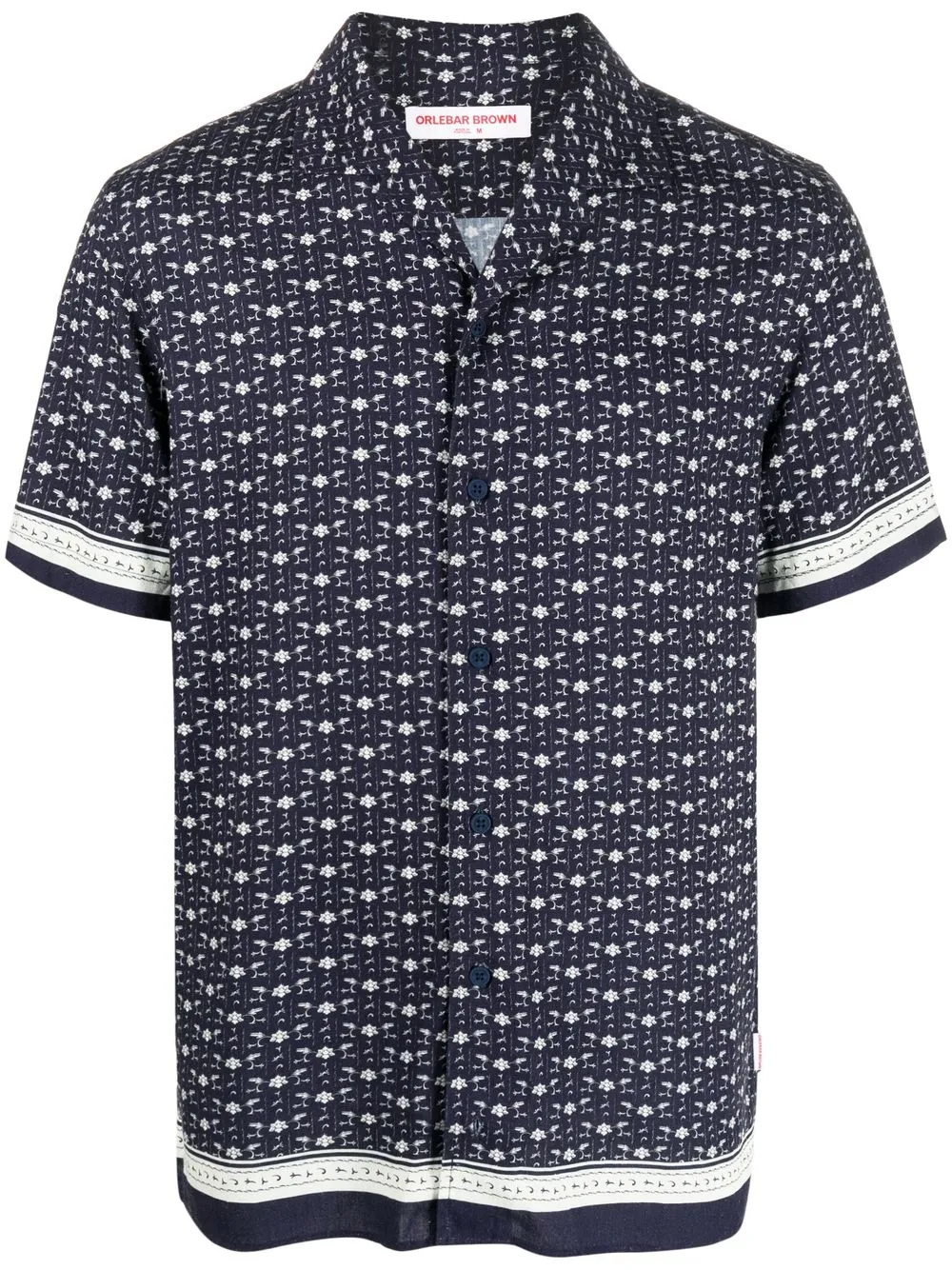 

Orlebar Brown camisa manga corta con estampado floral - Azul