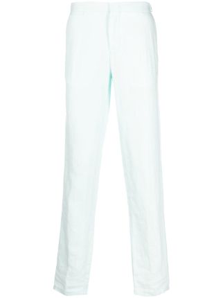 Blue Griffon flat-front linen trousers, Orlebar Brown