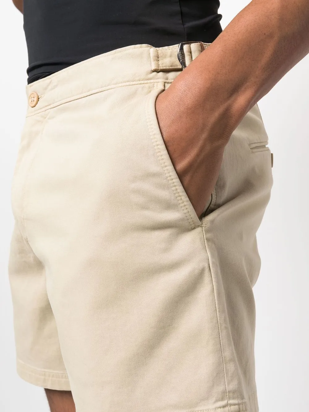 Shop Orlebar Brown Bulldog Stretch-cotton Chino Shorts In Neutrals