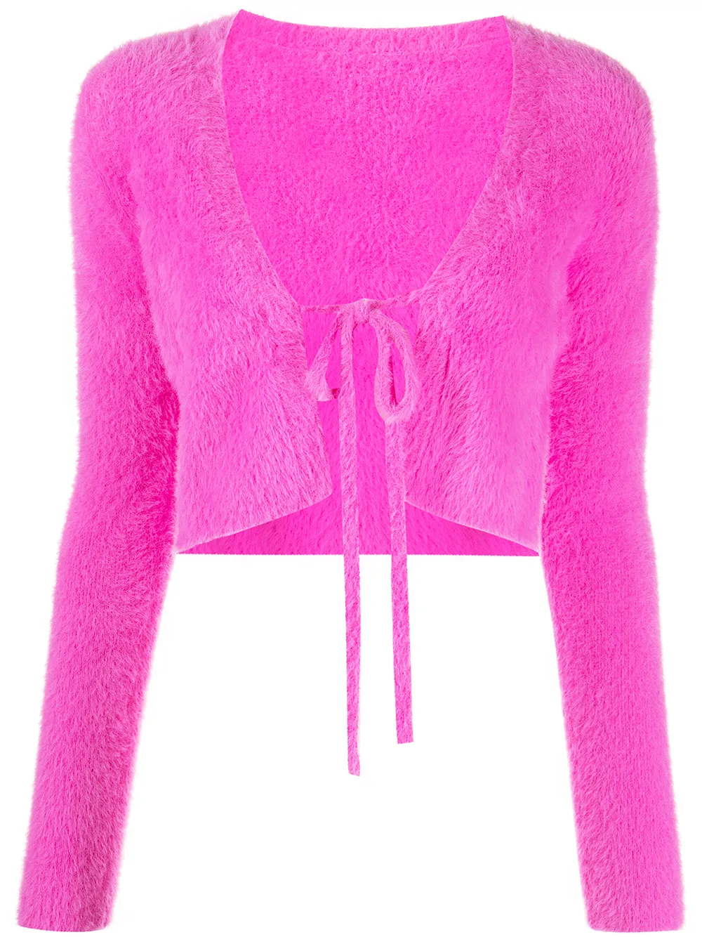 

Simkhai Standard shearling-effect cropped cardigan - Pink