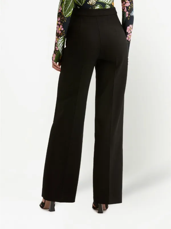 Oscar De La Renta high waisted straight leg Trousers Black FARFETCH CA