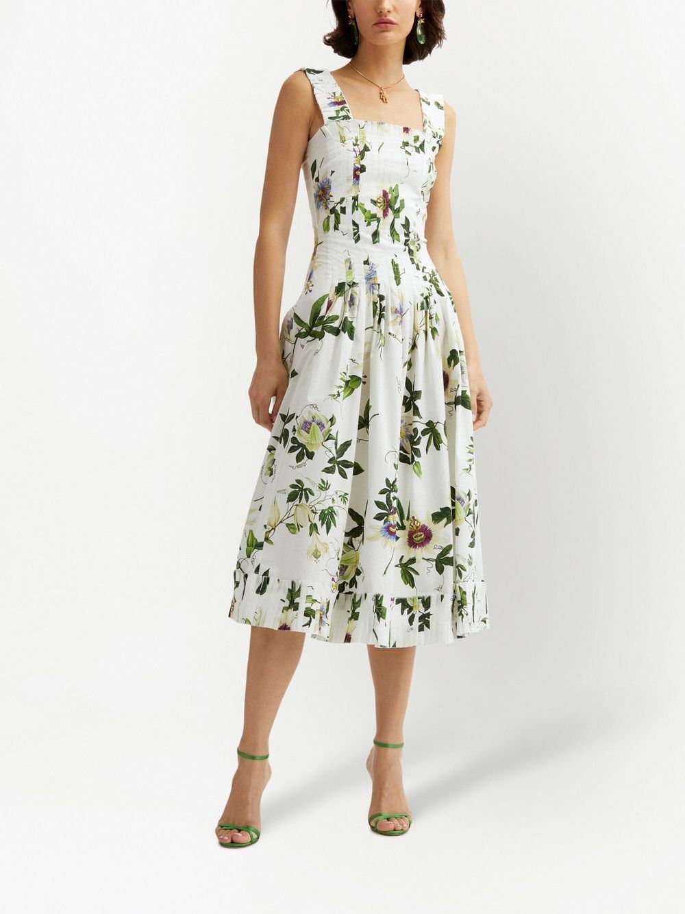 Oscar De La Renta floral-print Midi Dress - Farfetch