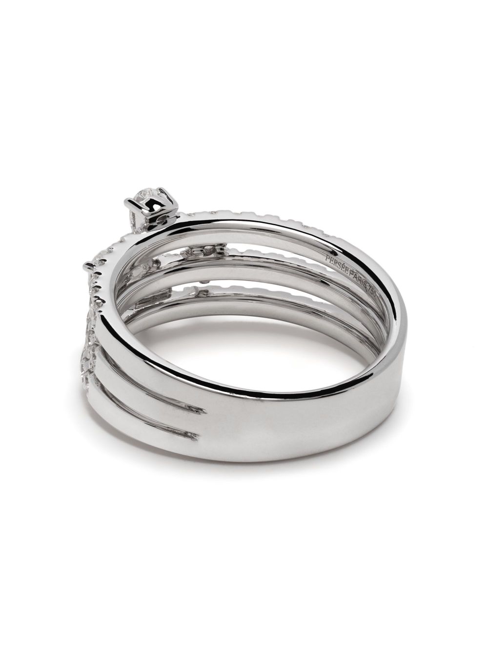 Shop Persée 18kt White Gold Diamond Ring In Silver