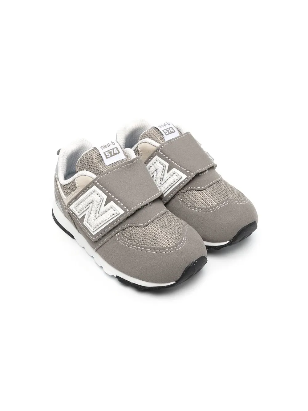 Image 1 of New Balance Kids 574 touch-strap sneakers