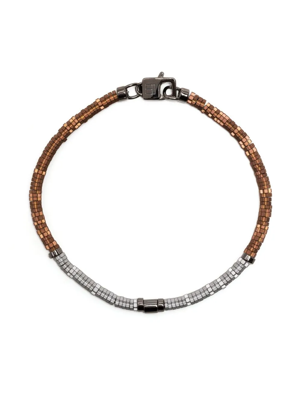 

Tateossian two-tone beaded bracelet - Brown