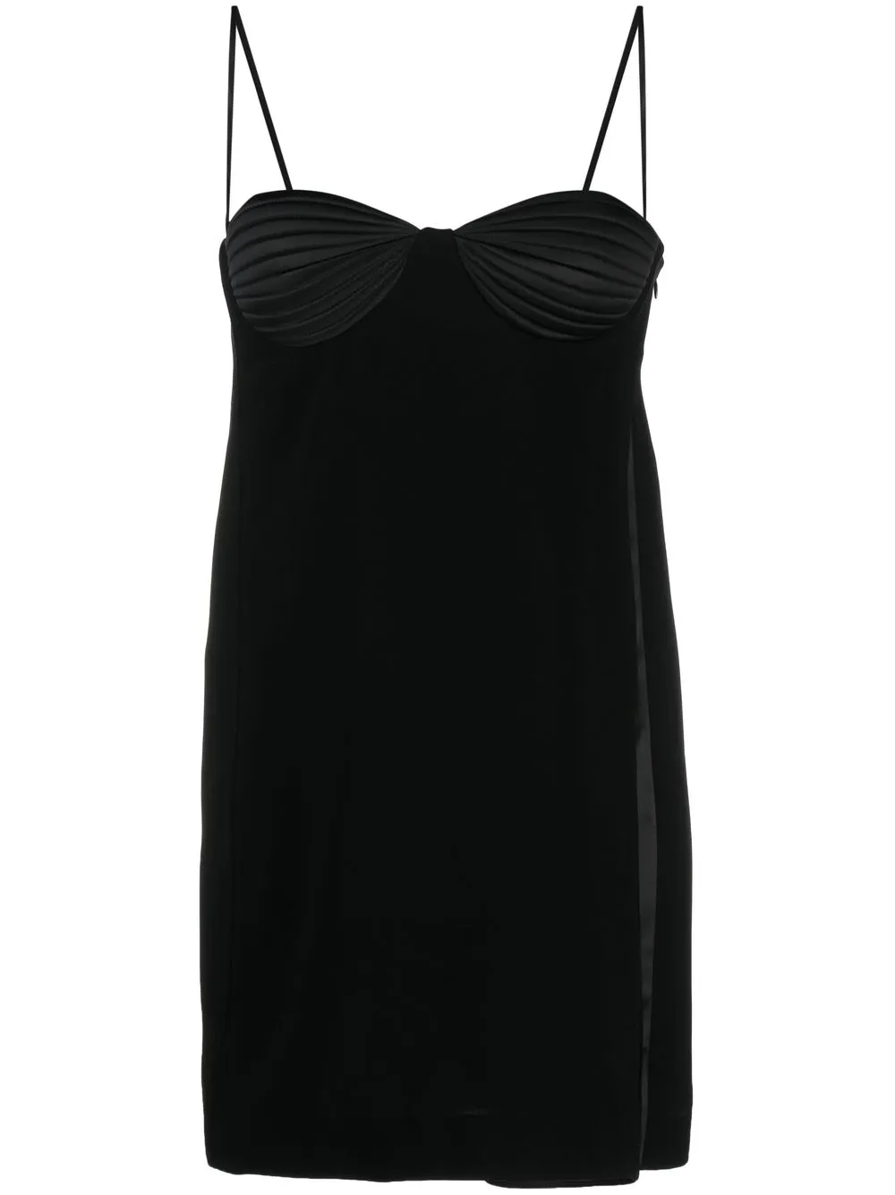 

Bevza vestido corto con tirantes finos - Negro