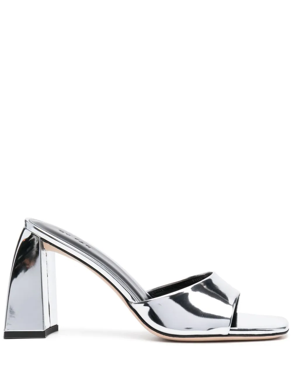 

BY FAR Michele 90mm mules - Silver