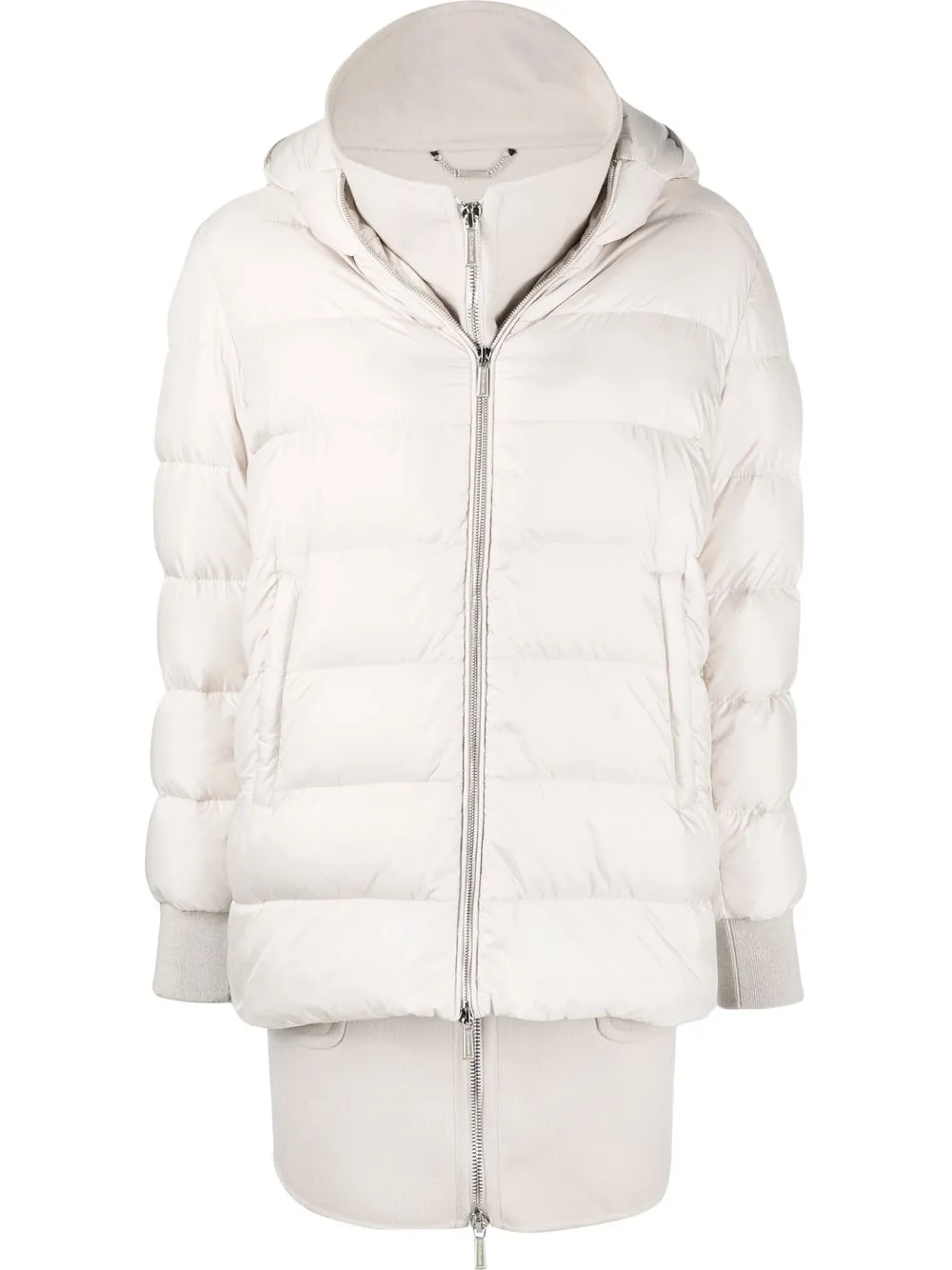 

Moorer high neck padded coat - Neutrals