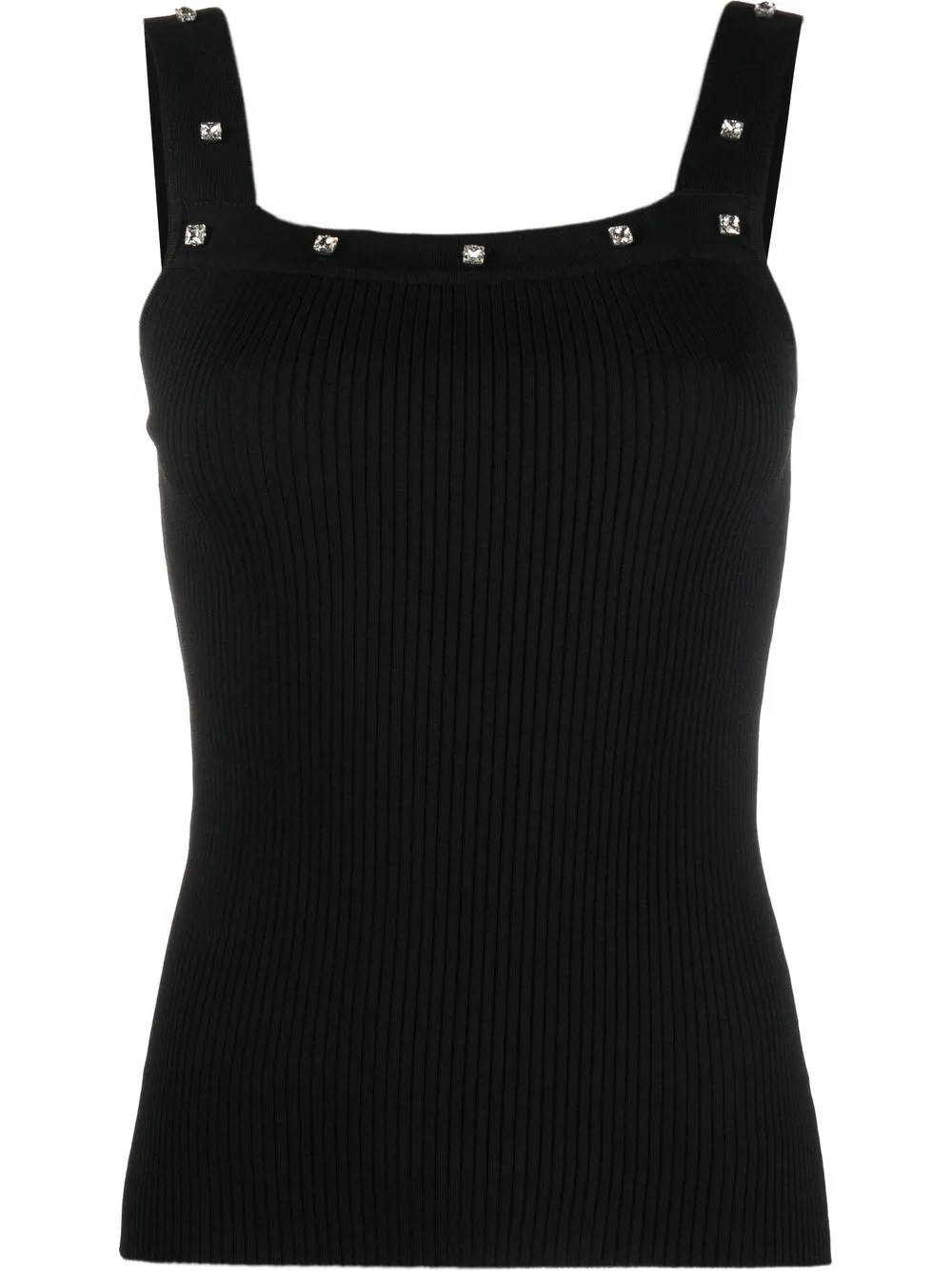 

TWINSET top tejido con cuello cuadrado - Negro