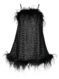 Gilda & Pearl Seraphina feather-trim sequin dress - Black