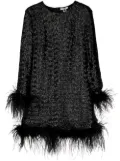 Gilda & Pearl Seraphina feather-trim sequined dress - Black