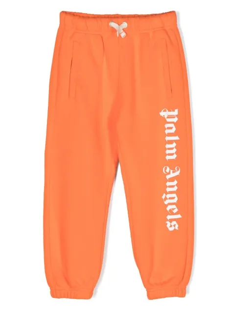 Palm Angels Kids logo-print drawstring track pants