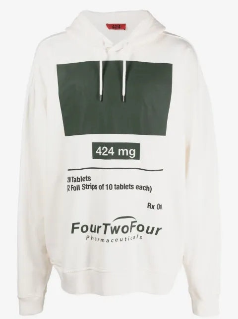 424 hoodie con estampado gráfico