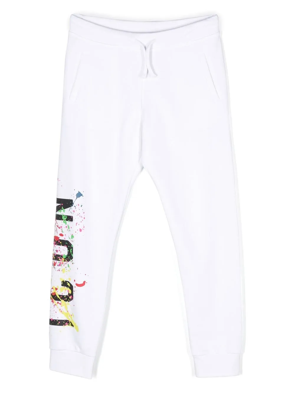 

Dsquared2 Kids Icon splatter track pants - White