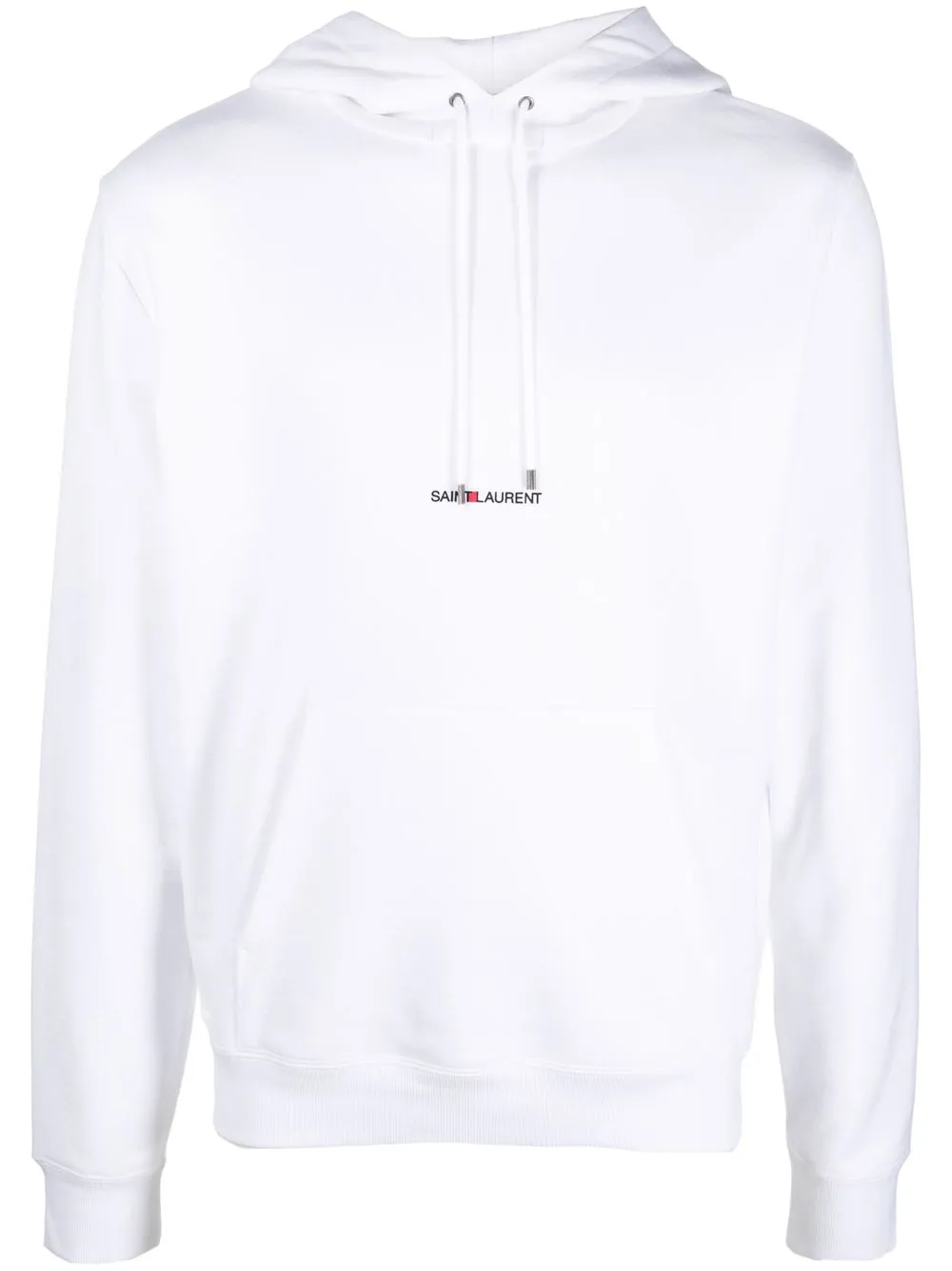 

Saint Laurent Classic Logo-print cotton hoodie - White