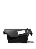 Maison Margiela Snatched leather shoulder bag - Black