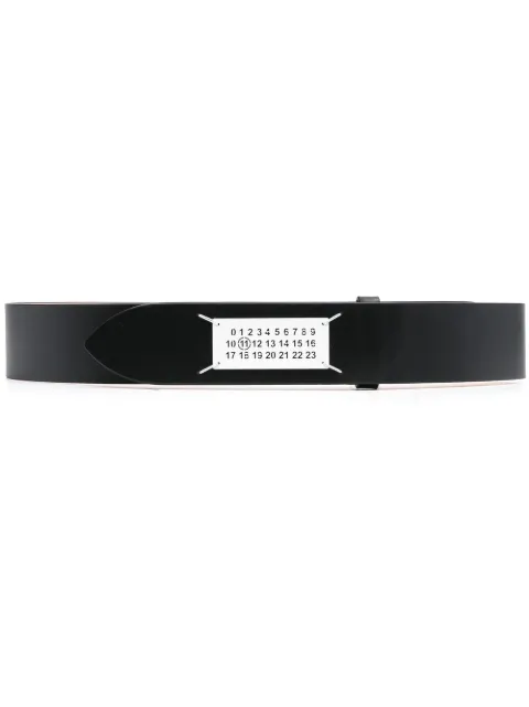 Maison Margiela logo-appliqué leather belt