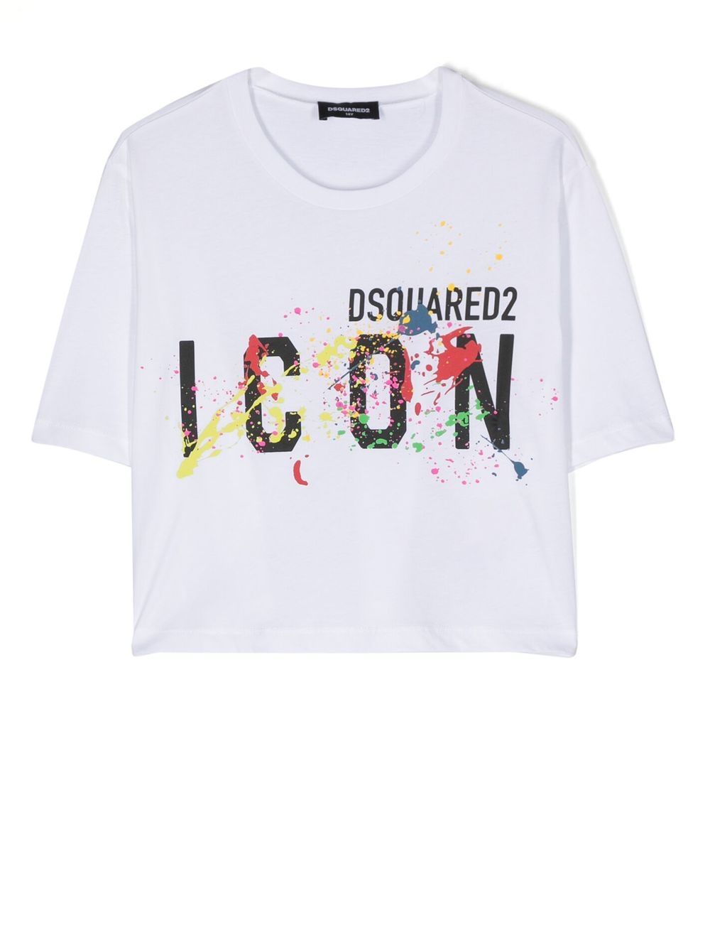 

Dsquared2 Kids playera corta con logo estampado - Blanco