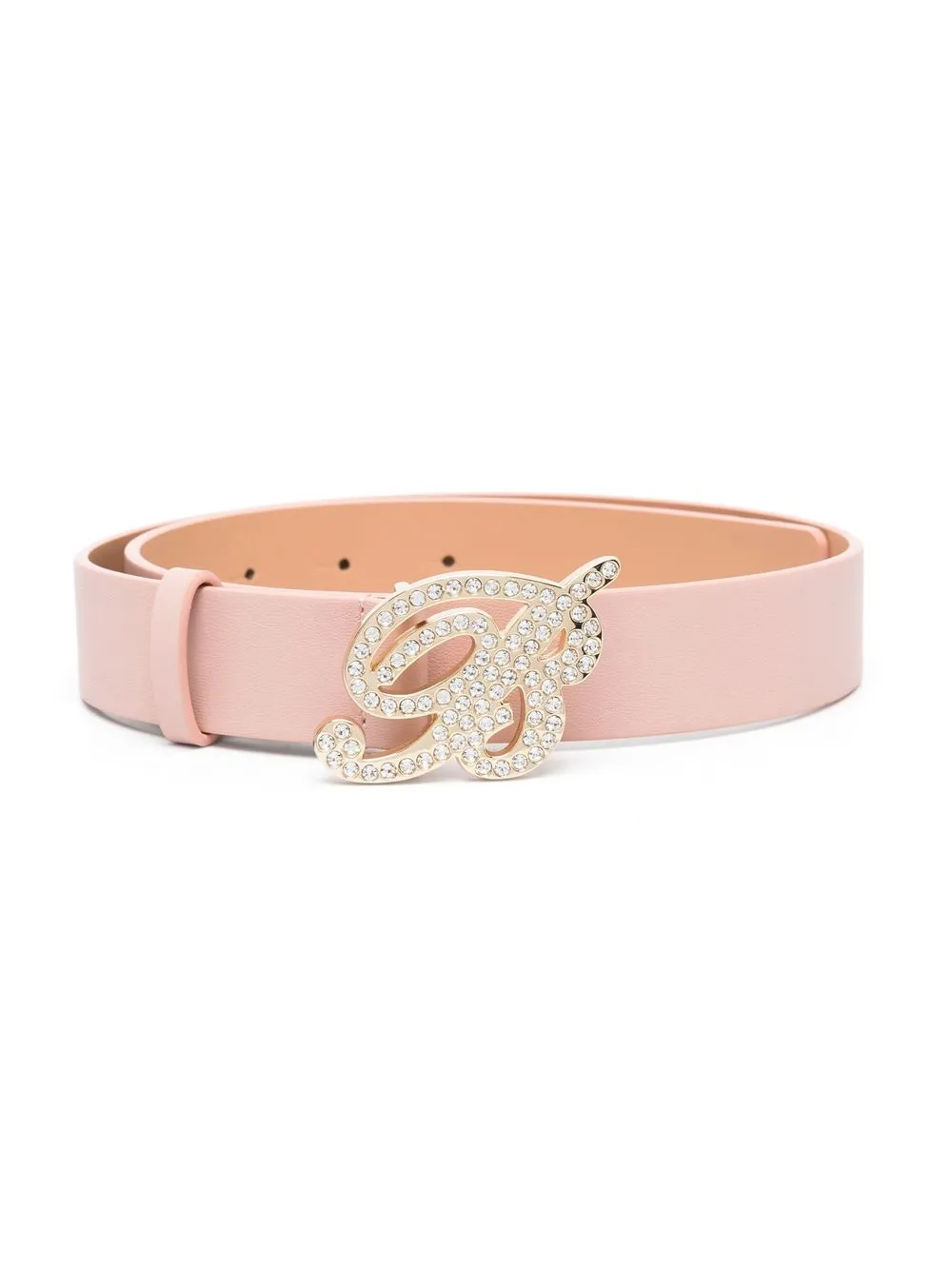 

Miss Blumarine cinturón con strass y hebilla del logo - Rosado