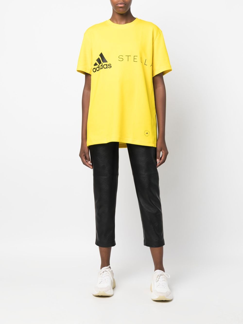 adidas by Stella McCartney T-shirt met logoprint - Geel
