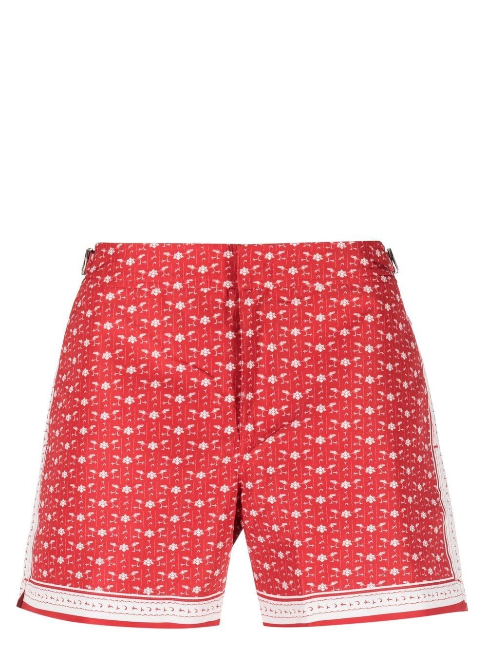 Shop Orlebar Brown Setter Bandana Swim Shorts In 红色