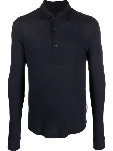 Orlebar Brown playera tipo polo con botones en la parte delantera
